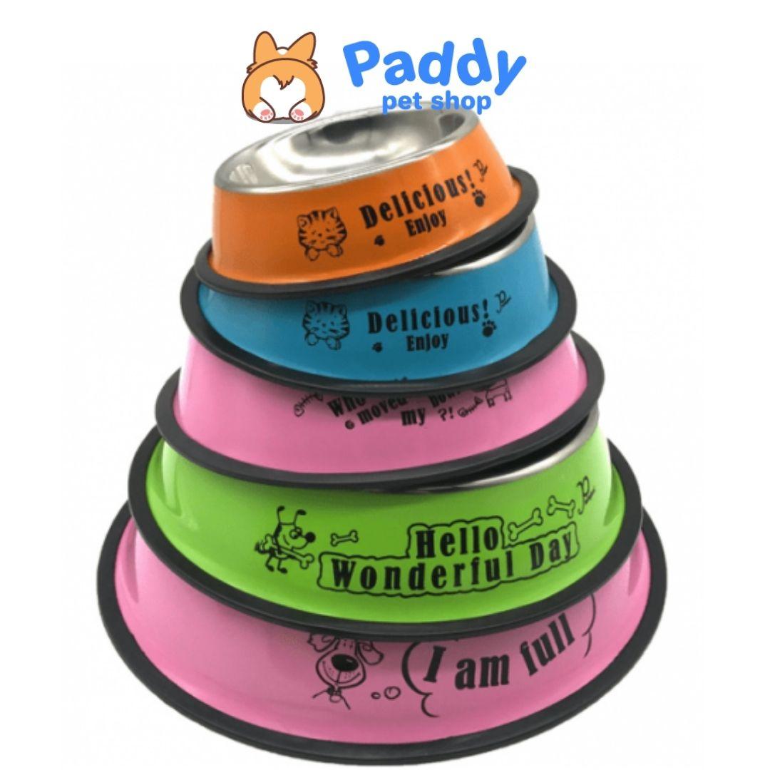 Bát Ăn Cho Chó Mèo Inox Đế Cao Su Chống Trượt Đủ Size - Paddy Pet Shop