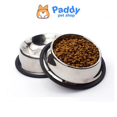 Bát Ăn Cho Chó Mèo Inox Đế Cao Su Chống Trượt Đủ Size - Paddy Pet Shop