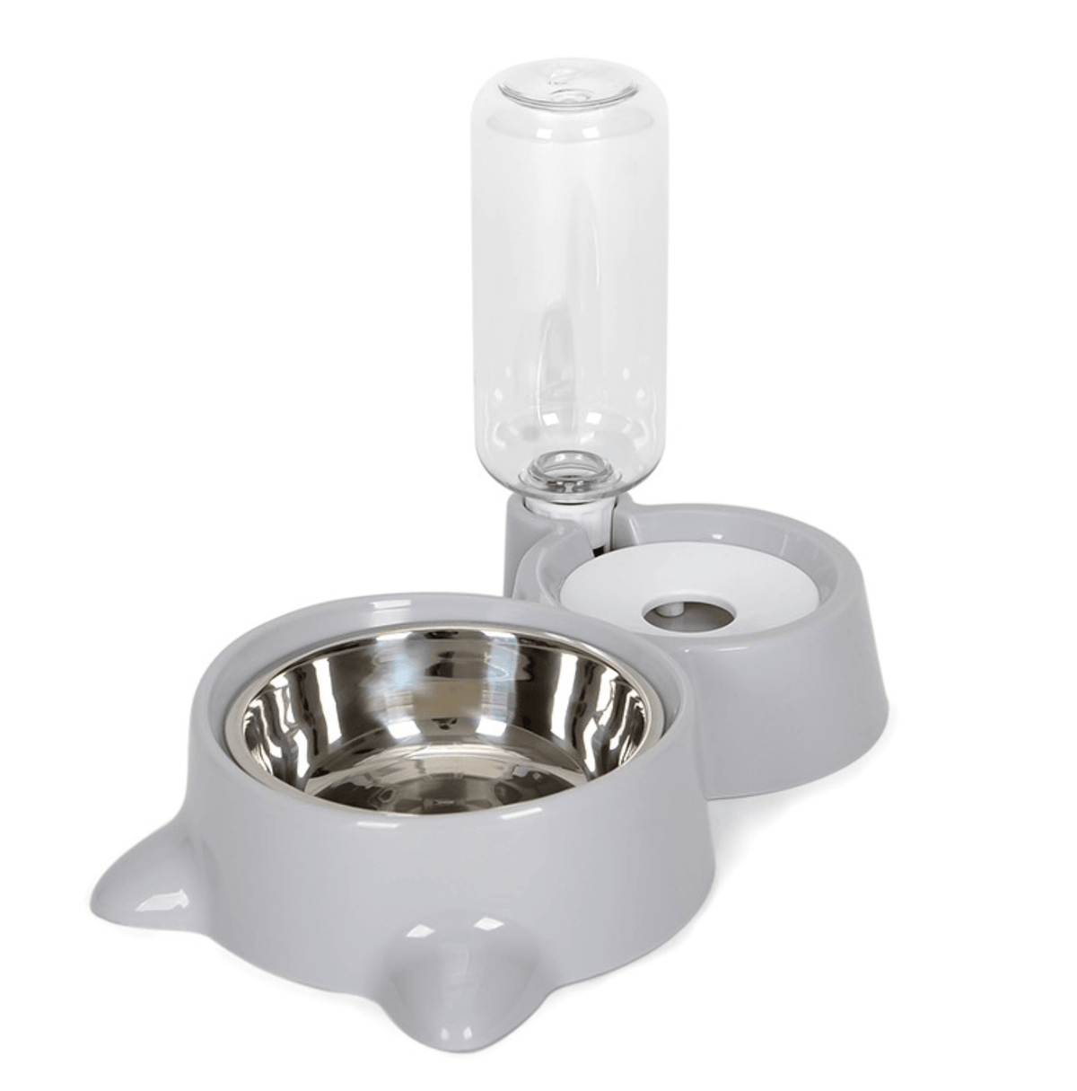 Bát Cho Chó Mèo Ăn Uống Inox Có Bình Nước Tự Động - Paddy Pet Shop