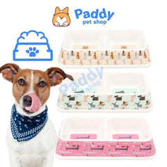 Bát Ăn Cho Chó Mèo 2 Ngăn BOBO - Paddy Pet Shop