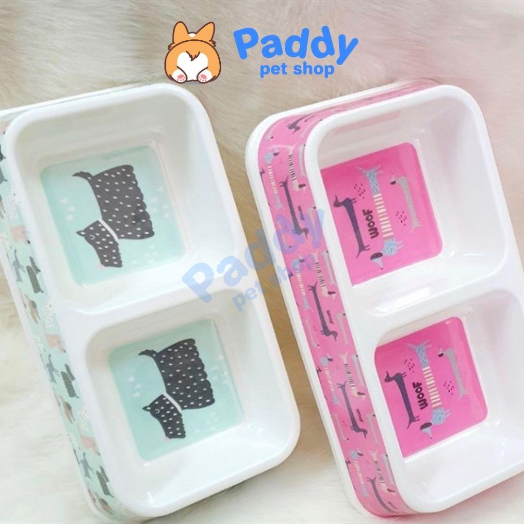 Bát Ăn Cho Chó Mèo 2 Ngăn BOBO - Paddy Pet Shop