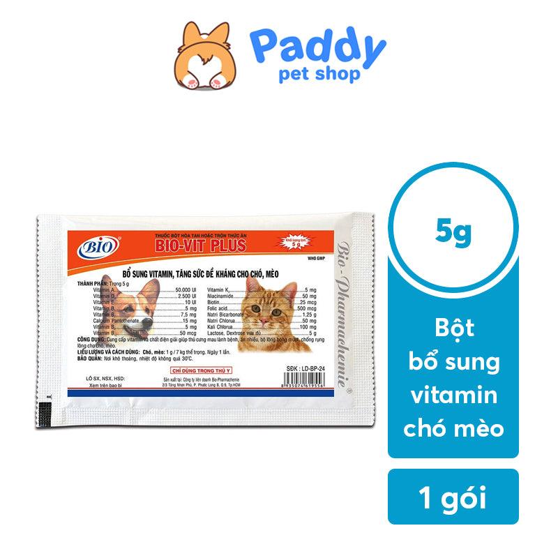 Bột Bio Vit Plus Bổ Sung Vitamin Tăng Đề Kháng Chó Mèo (Gói 5g) - Paddy Pet Shop