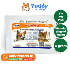 Bột Bio Vit Plus Bổ Sung Vitamin Tăng Đề Kháng Chó Mèo (Gói 5g) - Paddy Pet Shop