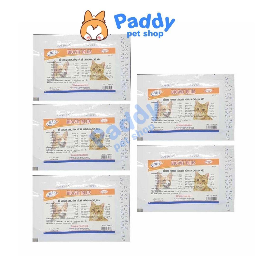 Bột Bio Vit Plus Bổ Sung Vitamin Tăng Đề Kháng Chó Mèo (Gói 5g) - Paddy Pet Shop