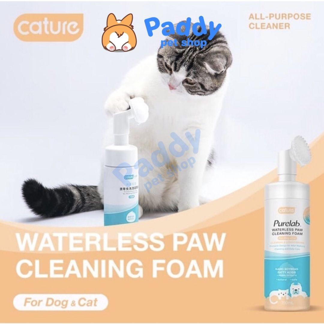 Bọt Nước Vệ Sinh Chân Chó Mèo Cature Purelab Waterless Paw Foam 150ml - Paddy Pet Shop