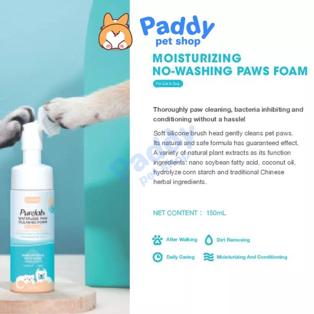 Bọt Nước Vệ Sinh Chân Chó Mèo Cature Purelab Waterless Paw Foam 150ml - Paddy Pet Shop