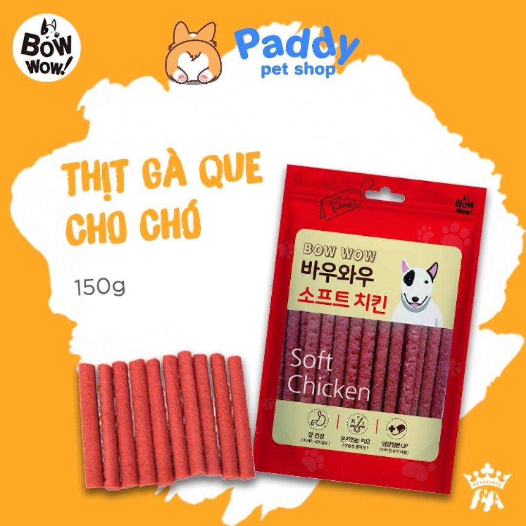 Bánh Thưởng Cho Chó Cá Hồi & Gà Que Bowwow Soft (Túi lớn 150g) - Paddy Pet Shop