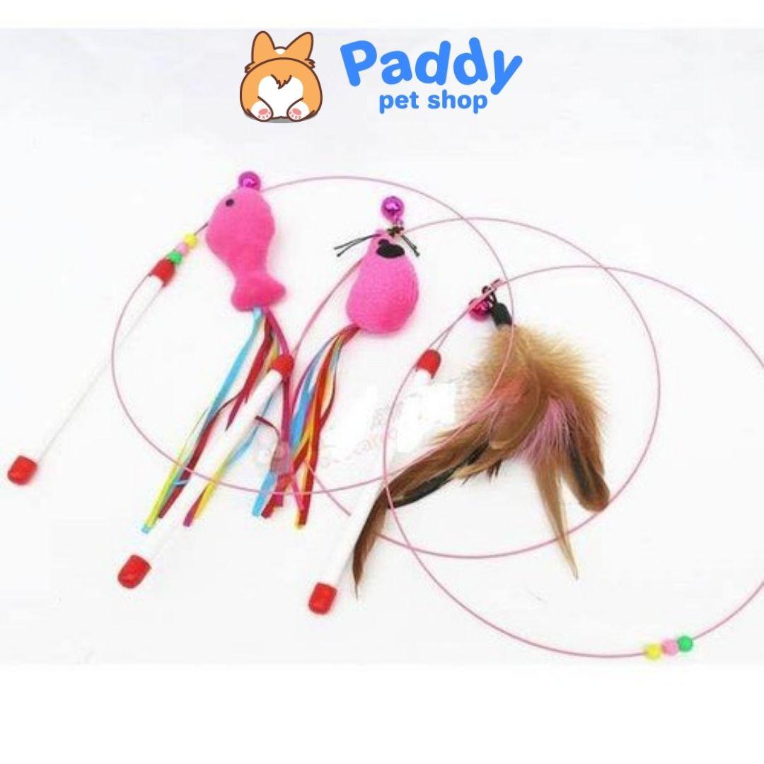 Cần Câu Mèo Đính Chuông Lông Vũ - Paddy Pet Shop