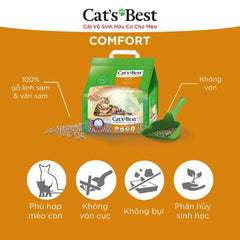 Cát Gỗ Cho Mèo Cat's Best COMFORT Không Vón 10L (4.3kg) - Paddy Pet Shop