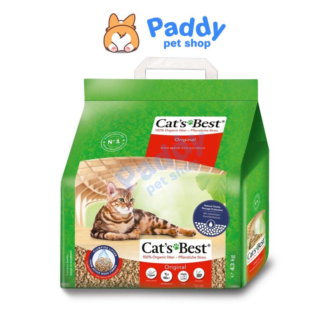 Cát Gỗ Cho Mèo Cat's Best ORIGINAL Vón Cục Khử Mùi & Vi Trùng - Paddy Pet Shop