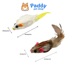 Chuột Lông Gà CattyMan Đồ Chơi Cho Mèo - Paddy Pet Shop