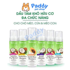 Dầu Tắm Khô Hữu Cơ Chó Mèo Tropiclean Organic Waterless Shampoo (Mỹ) - Paddy Pet Shop