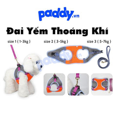 Dây Dắt Yếm Thoáng Khí Diamond Cho Chó Mèo - Paddy Pet Shop