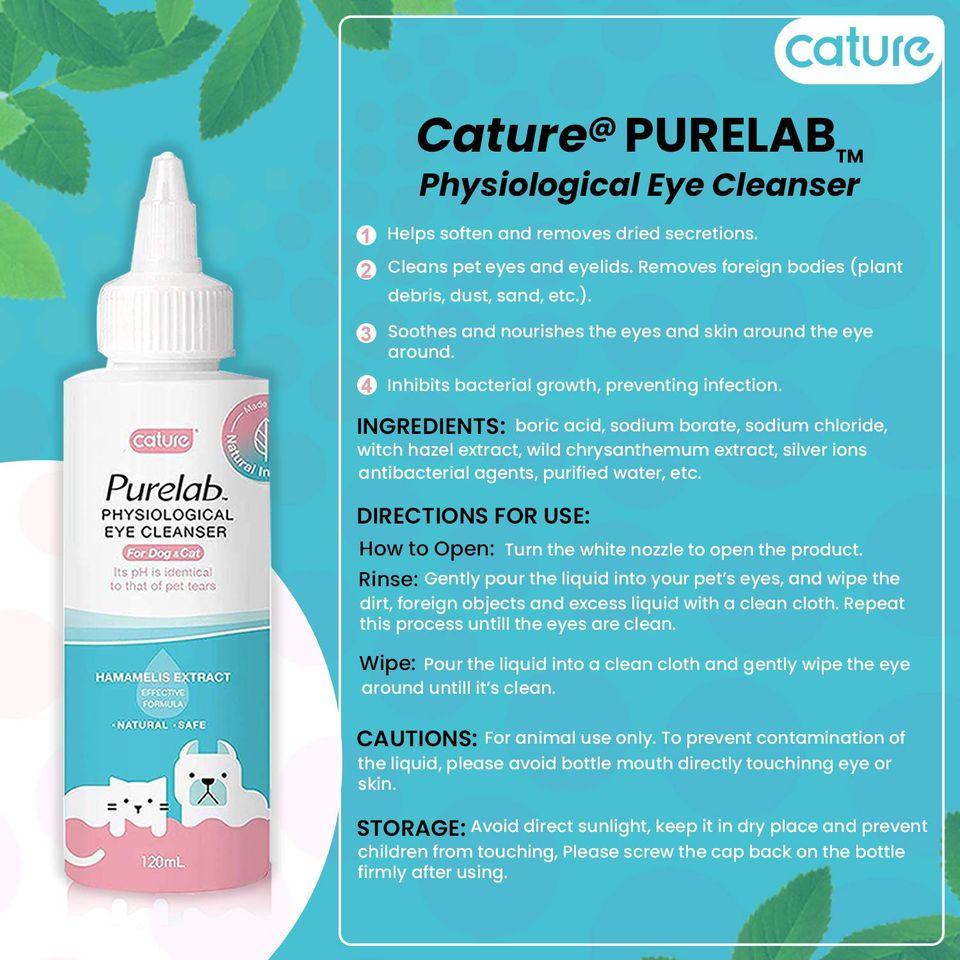 Dung Dịch Vệ Sinh Mắt Chó Mèo Cature Purelab (120ml)