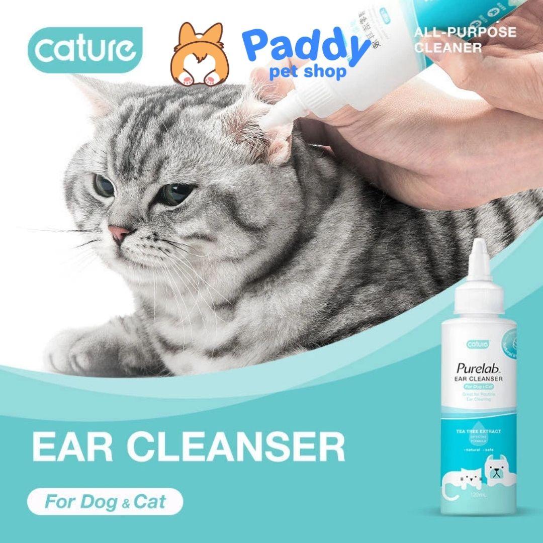 Dung Dịch Vệ Sinh Tai Chó Mèo Cature Purelab (120ml) - Paddy Pet Shop