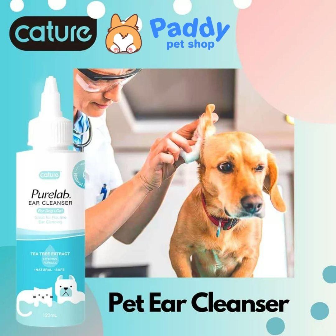 Dung Dịch Vệ Sinh Tai Chó Mèo Cature Purelab (120ml) - Paddy Pet Shop