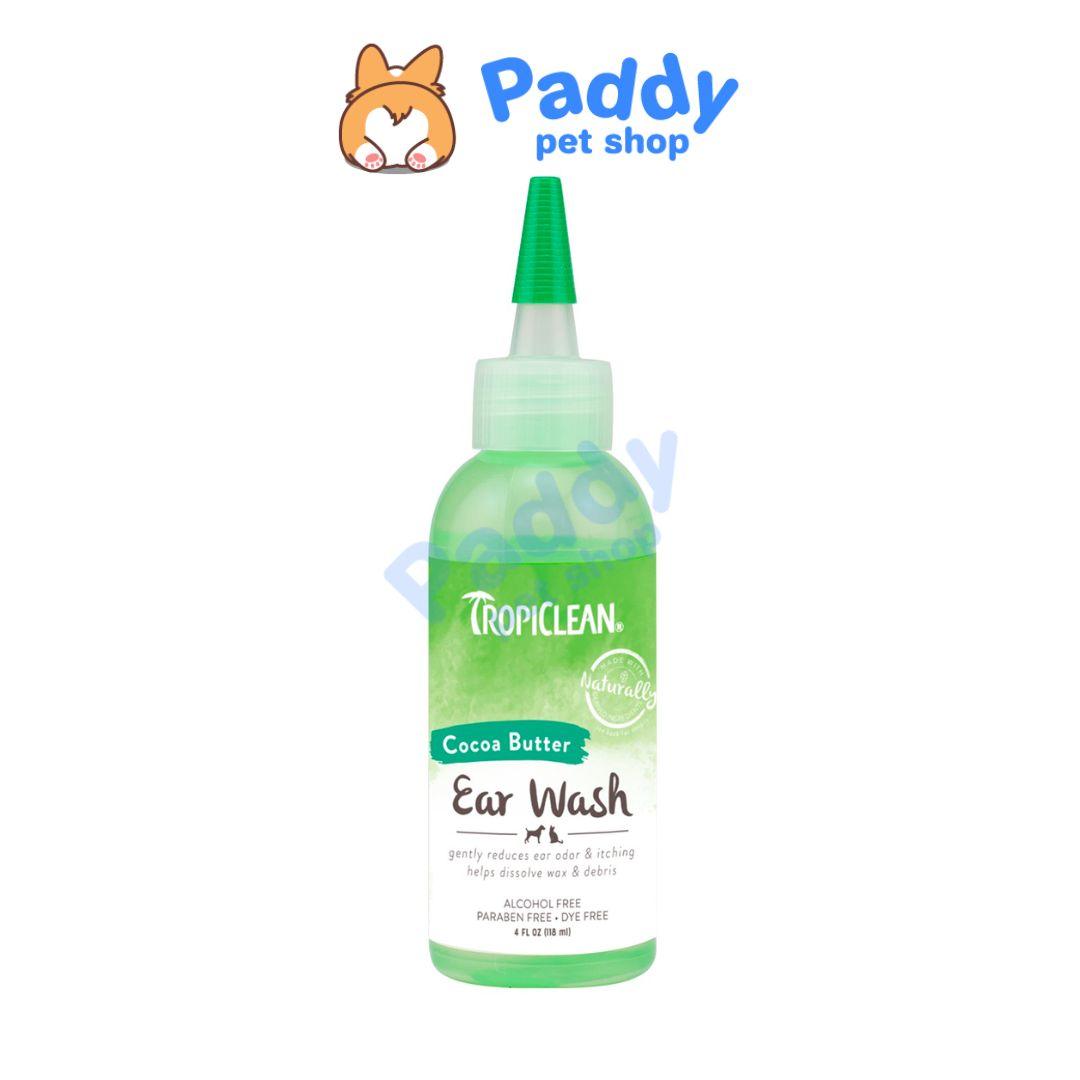 Dung Dịch Vệ Sinh Tai Chó Mèo Tropiclean Ear Wash 118ml (Mỹ) - Paddy Pet Shop