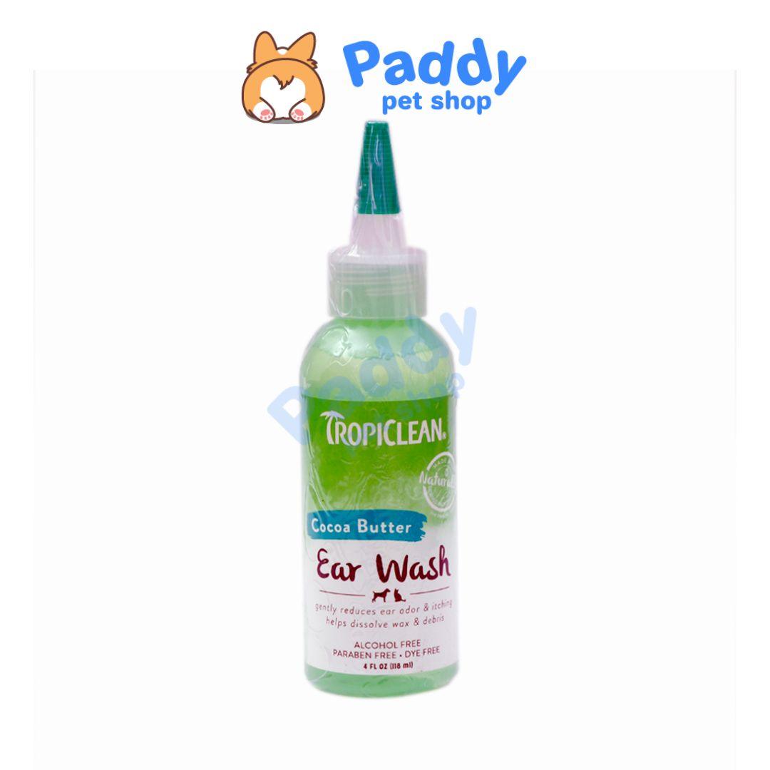 Dung Dịch Vệ Sinh Tai Chó Mèo Tropiclean Ear Wash 118ml (Mỹ) - Paddy Pet Shop
