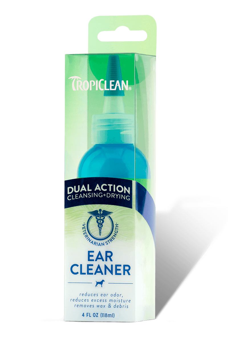 Dung Vệ Vệ Sinh Tai Chó Mèo Tropiclean Dual Action 118ml (Mỹ) - Paddy Pet Shop