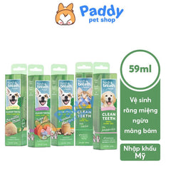 Gel Vệ Sinh Răng Miệng Chó Mèo TropiClean Fresh Breath (Chai lớn 59ml) - Paddy Pet Shop