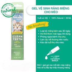 Gel Vệ Sinh Răng Miệng Chó Mèo TropiClean Fresh Breath (Chai lớn 59ml) - Paddy Pet Shop