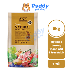 Hạt Mèo Trưởng Thành Adult ANF 6Free Gà & Cá Hồi Hữu Cơ - Paddy Pet Shop