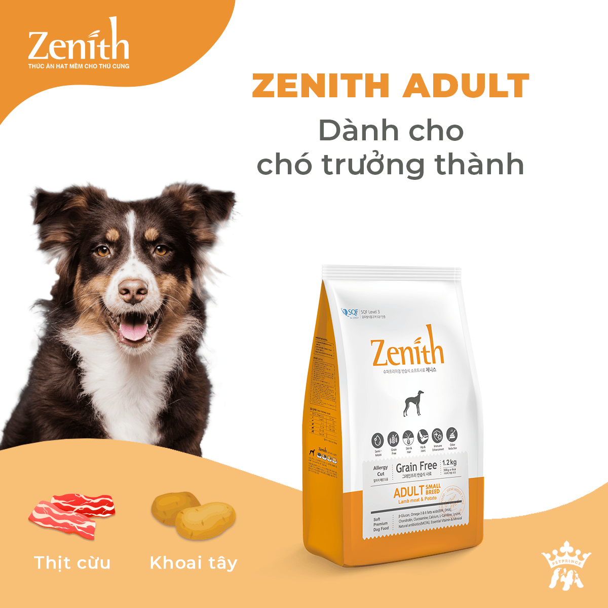 Hạt Mềm Cho Chó Trưởng Thành Zenith Adult - Paddy Pet Shop