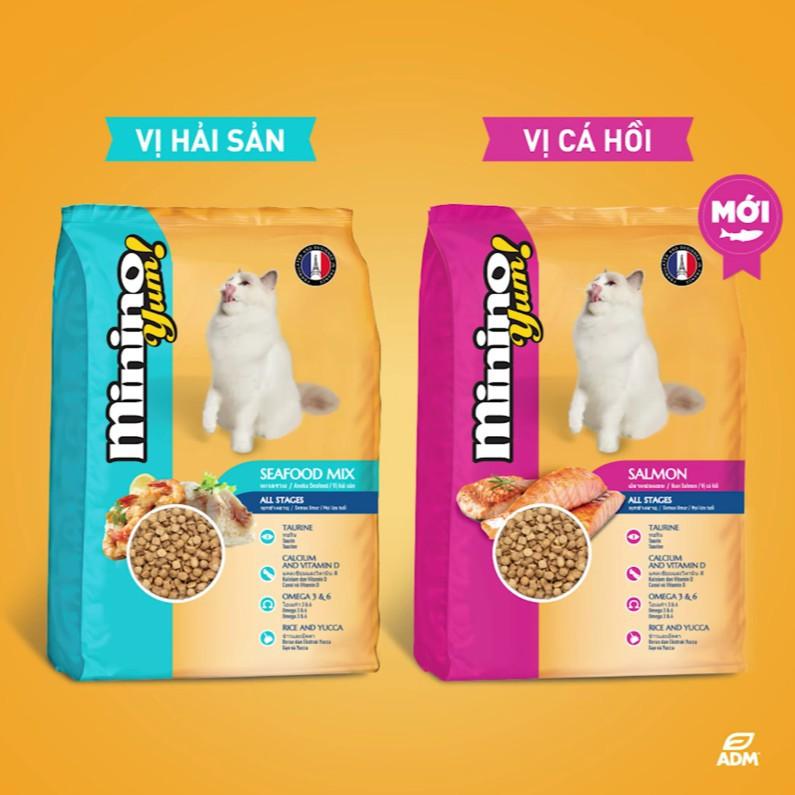 Hạt Minino YUM Salmon Cho Mèo Mọi Lứa Tuổi Vị Cá Hồi - Paddy Pet Shop