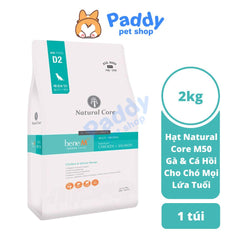 Thức Ăn Hạt Cho Chó Mọi Lứa Tuổi Hữu Cơ Natural Core M50 Gà & Cá Hồi - Paddy Pet Shop