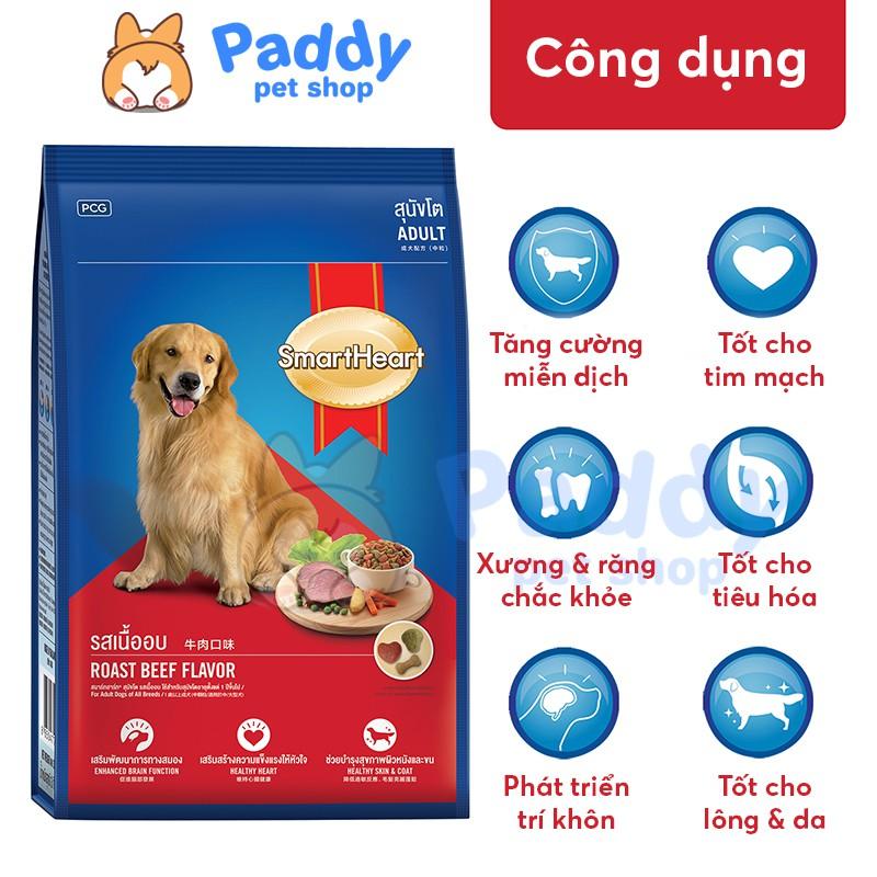 Hạt Cho Chó Trưởng Thành Smartheart Adult Vị Bò Nướng - Paddy Pet Shop