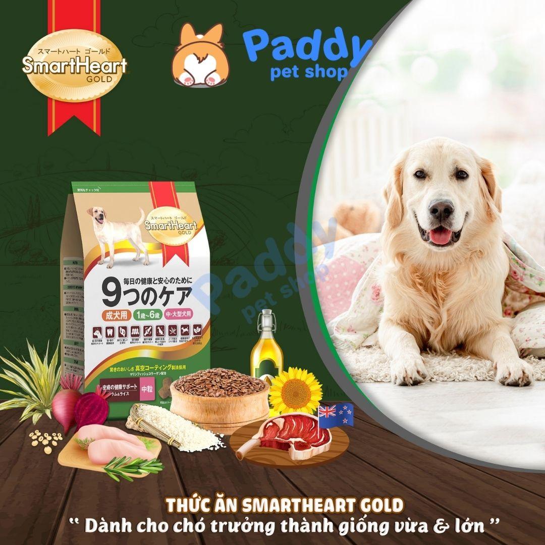 Hạt Cho Chó Trưởng Thành SmartHeart Gold Cao Cấp Vị Cừu & Gạo - Paddy Pet Shop