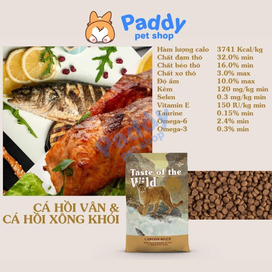 Hạt Tươi Taste Of The Wild Cho Mèo Canyon Vị Cá Hồi - Paddy Pet Shop