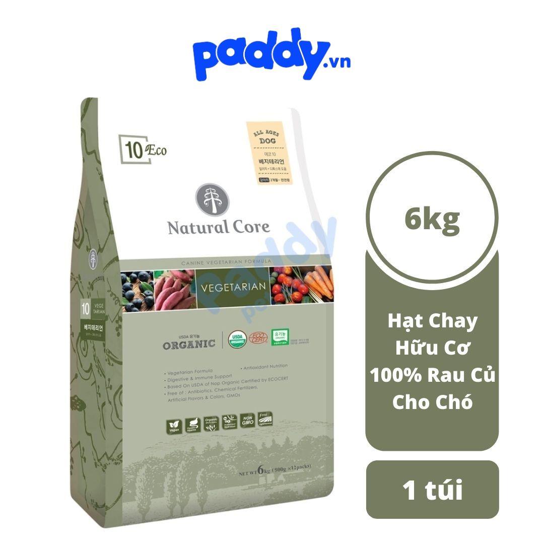 Thức Ăn Hạt Chay Cho Chó Hữu Cơ Natural Core - Gạo Lứt, Khoai Lang & Nhân Sâm - Paddy Pet Shop