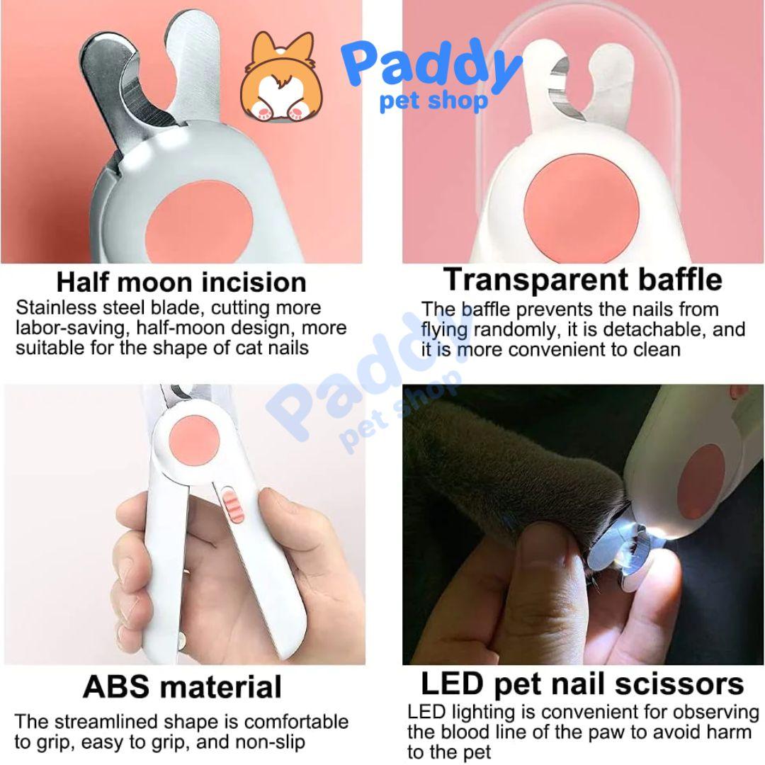 Kềm Cắt Móng Tay Có Đèn LED Tiện Dụng Cho Chó Mèo - Paddy Pet Shop