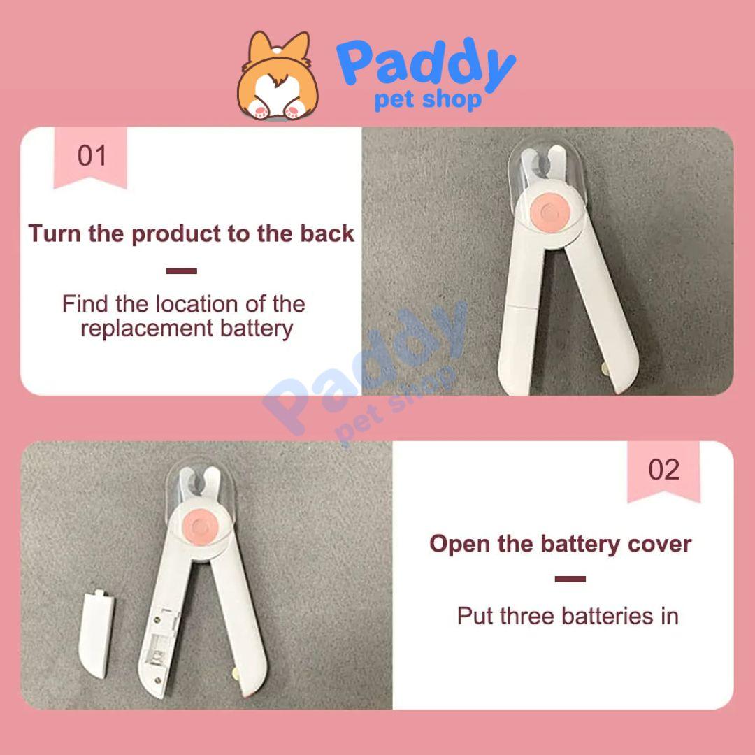 Kềm Cắt Móng Tay Có Đèn LED Tiện Dụng Cho Chó Mèo - Paddy Pet Shop