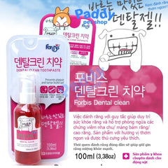 Kem Đánh Răng Hương Dâu Cho Chó Mèo Forcans Toothpaste 100ml - Paddy Pet Shop