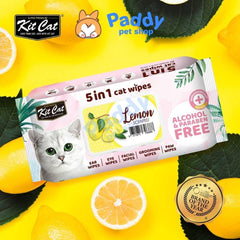 Khăn Giấy Ướt Kháng Khuẩn, Tắm Khô Cho Mèo Kit Cat (80 Miếng) - Paddy Pet Shop