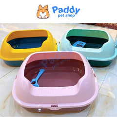 Khay Vệ Sinh Mèo 2 Màu 48x40x21cm (Tặng Xẻng) - Paddy Pet Shop