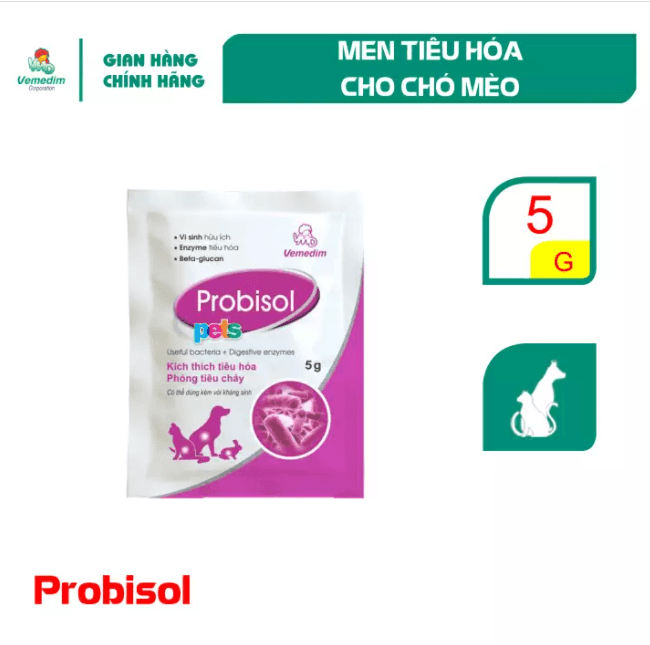 Men Tiêu Hóa Cho Chó Mèo Probisol Pets 5g - Paddy Pet Shop