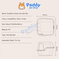 Nhà Vệ Sinh Mèo Pakeway KINGBOX Kín Mùi, Chống Rơi Vãi (Ship Hỏa Tốc HCM) - Paddy Pet Shop