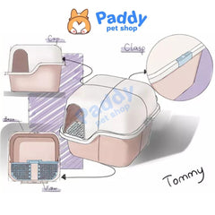 Nhà Vệ Sinh Mèo Pakeway KINGBOX Kín Mùi, Chống Rơi Vãi (Ship Hỏa Tốc HCM) - Paddy Pet Shop
