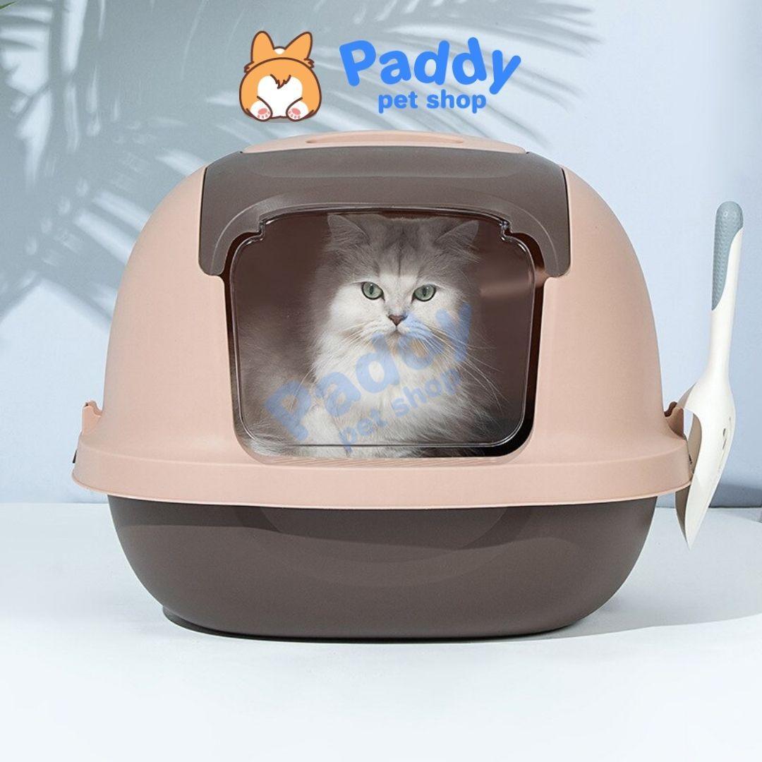 Nhà Vệ Sinh Mèo Pakeway OVAL Nắp Gập (Ship Hỏa Tốc HCM) - Paddy Pet Shop