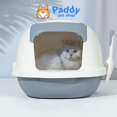 Nhà Vệ Sinh Mèo Pakeway OVAL Nắp Gập (Ship Hỏa Tốc HCM) - Paddy Pet Shop