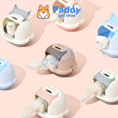 Nhà Vệ Sinh Mèo Pakeway OVAL Nắp Gập (Ship Hỏa Tốc HCM) - Paddy Pet Shop