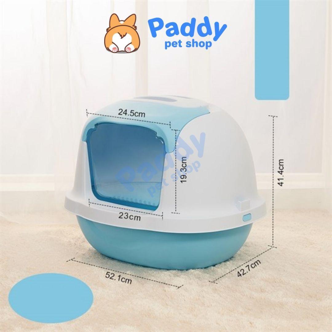 Nhà Vệ Sinh Mèo Pakeway OVAL Nắp Gập (Ship Hỏa Tốc HCM) - Paddy Pet Shop