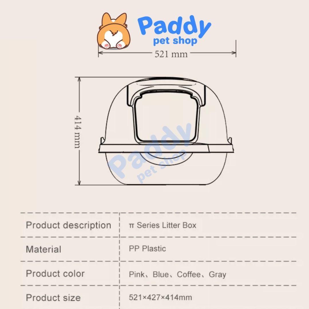 Nhà Vệ Sinh Mèo Pakeway OVAL Nắp Gập (Ship Hỏa Tốc HCM) - Paddy Pet Shop