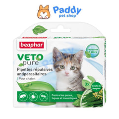 Nhỏ Gáy Ngừa Ve Rận Mèo Beaphar Veto Spot On (Hộp 3 tuýp) - Paddy Pet Shop