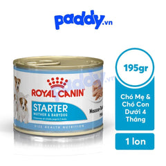 Pate Cho Chó Mẹ & Chó Con Royal Canin Starter Mother & Baby Dog Lon 195g - Paddy Pet Shop
