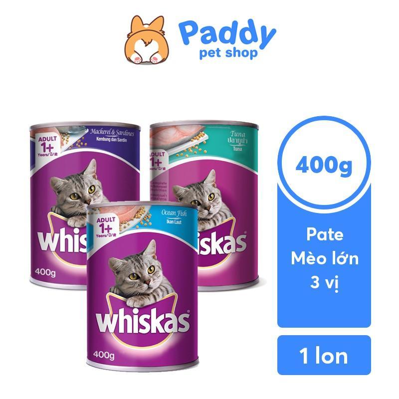 Pate lon Whiskas Cho Mèo Trưởng Thành 400g - Paddy Pet Shop