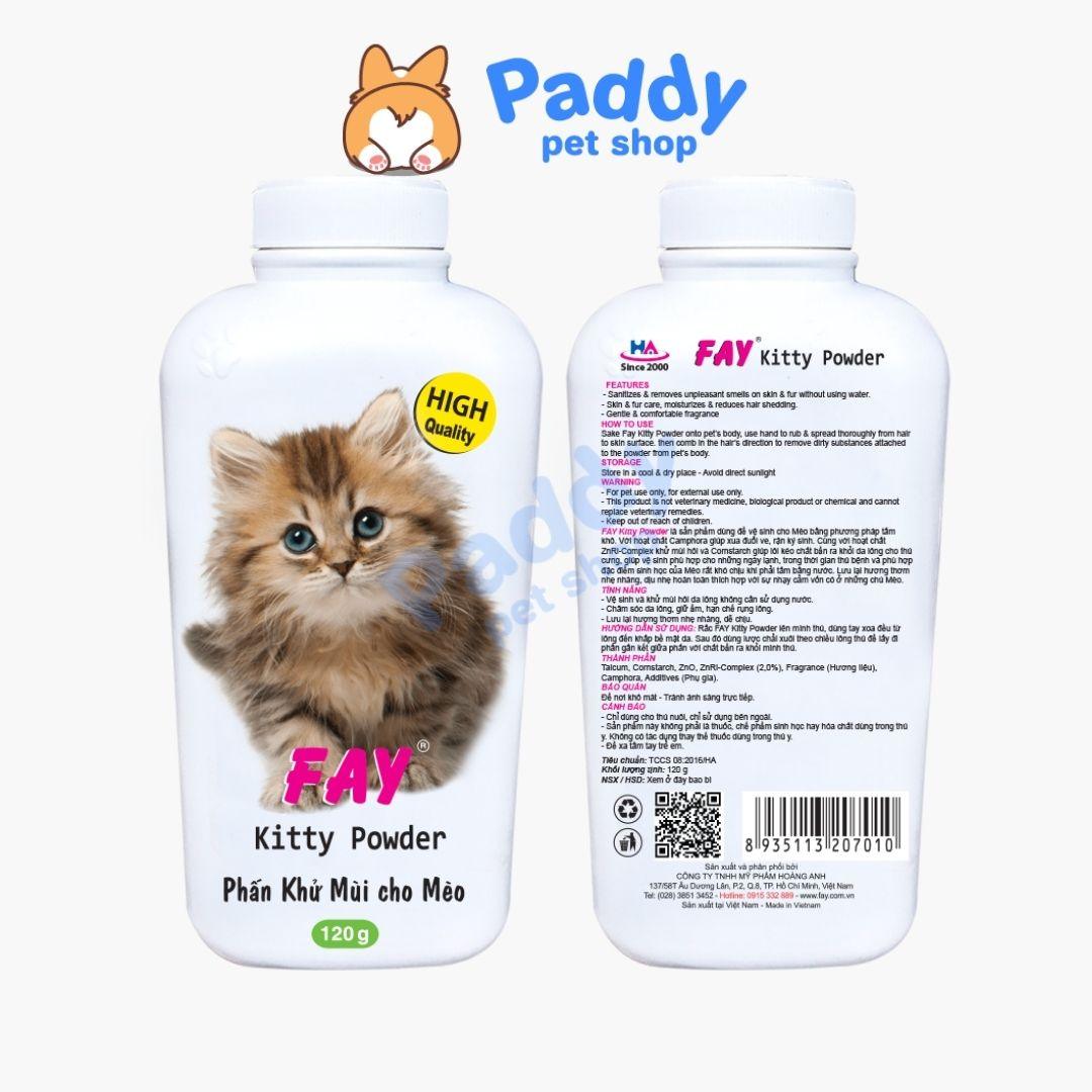 Phấn Thơm Khử Mùi Cho Mèo Fay Kitty - 120g - Paddy Pet Shop